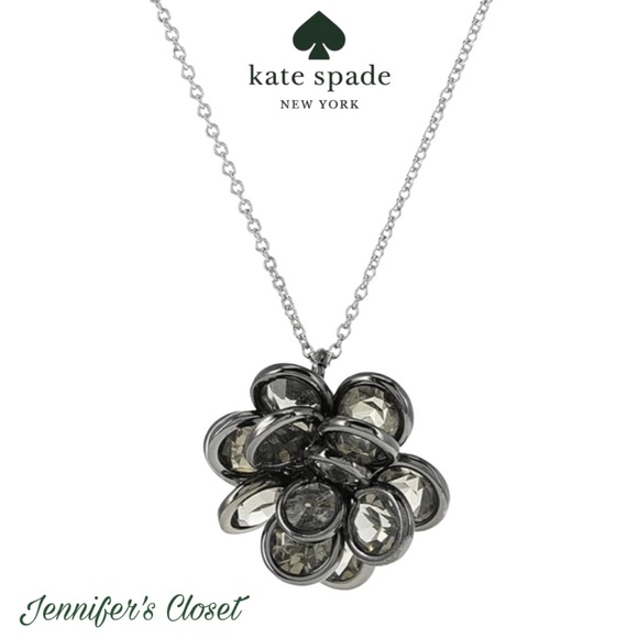 KATE SPADE Crystal Flower Pendant Necklace - Picture 1 of 3